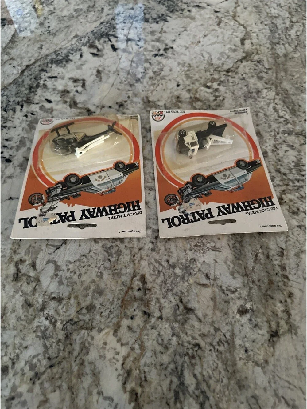 1982 ZEE TOYS Highway Patrol Diecast Helicopter & Tow Truck NEW